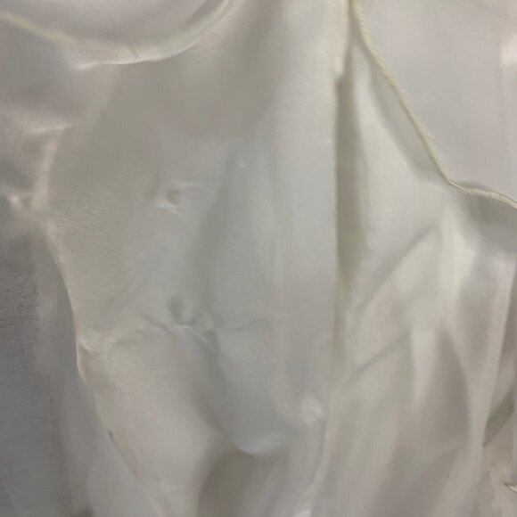 Vintage Bohemian 1970's White Wedding Dress with Empire Waist and Bishop… - Picture 10 of 14
